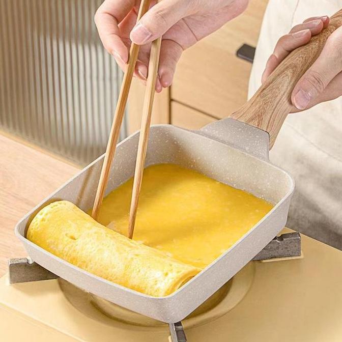 QME- BELI 1 DAPAT 2 Panci marbel / Tamagoyaki Panci Wajan Penggorengan Telur Anti Lengket Omelette 1