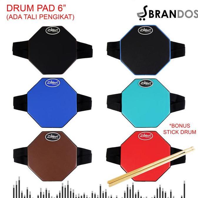 Drum Pad 6 Inch BONUS 1 SET Stick Drum Zildjian TAMA SONOR DPD-06