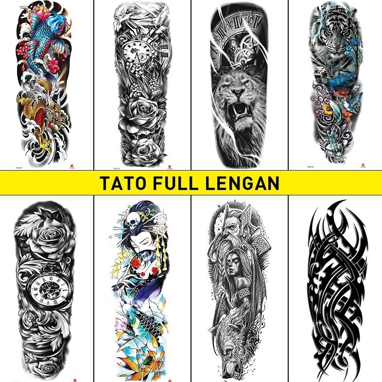 tato full lengan.tato tahan air.tato temporer tahan lama 15 hari tato temporer anti air /tato jus/ta