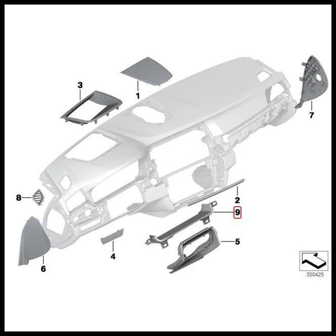 BEST DEAL ORIGINAL BMW F10 F11 COVER TRIM PANEL BAWAH SPEEDOMETER 
