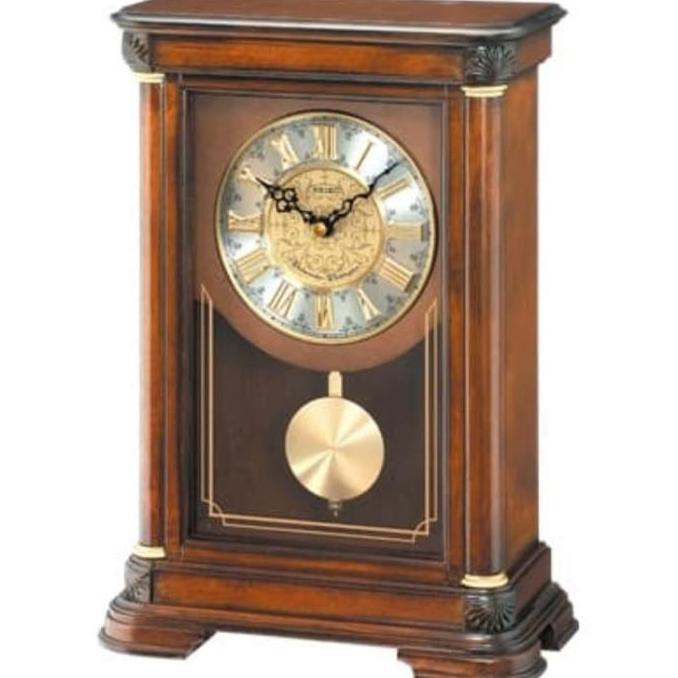 Jam SEIKO Pendlum QXQ008B (Brown) Jam Meja Seiko Kayu QXQ008Brown