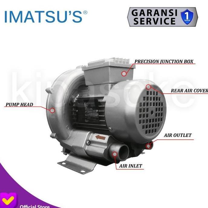 Ring Blower 180W 220V RB-180/1-NB-JX Air Pump Blower Tambak Kolam