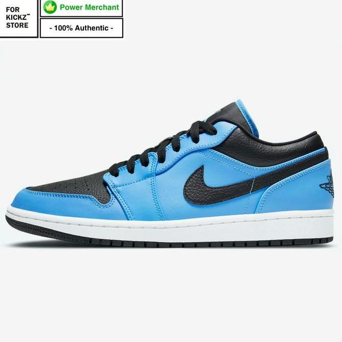 NIKE AIR JORDAN 1 LOW UNIVERSITY BLUE BLACK WHITE