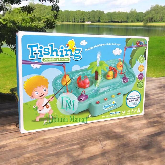 Mainan Pancing Ikan Bebek Edukasi Anak Pancingan Go Fishing Duck Elektrik Set