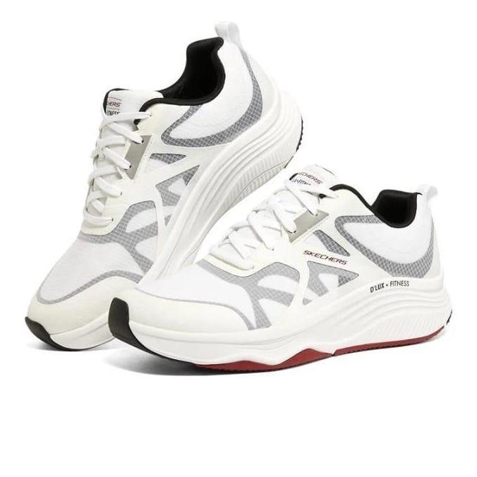 Sepatu Sneakers Skechers D'Lux Fitness Box Jump 232357/WBRD White Men