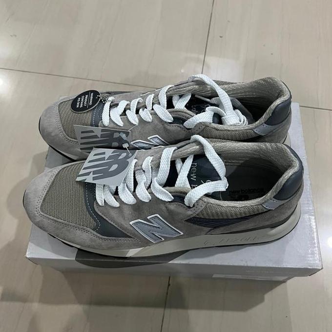 Sneakers Casual NB 998 Made In USA (U998GR) Grey Silver 100% Orinal