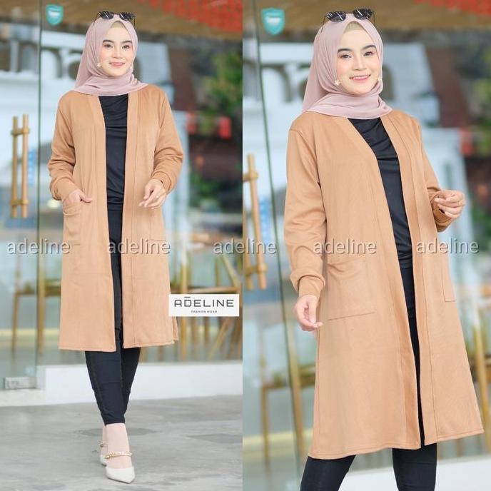 Azzahra Grosir - Celsia Mango Knit Cardigan Wanita Panjang Knit Rajut / 513-7091 Knitwear Kardigan O