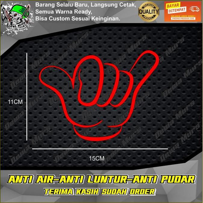FREE ONGKIR STIKER TANGAN OLENG CUTTING STICKER AKSESORIS MOTOR