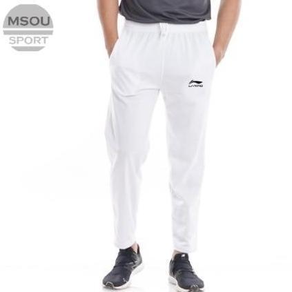 Celana Panjang Putih Polos Olahraga Pria Wanita Jumbo Gym Senam Sport