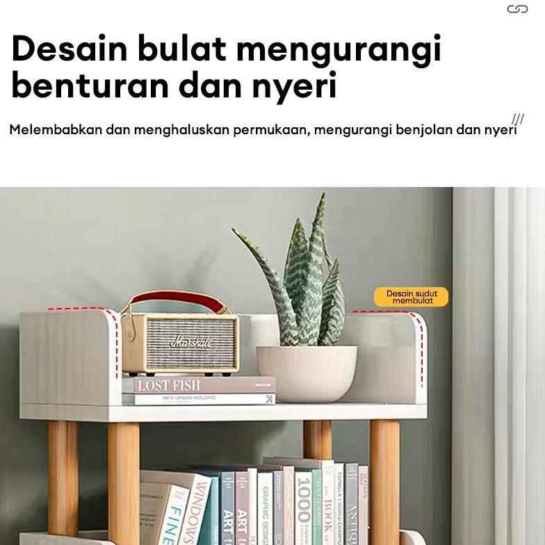 Pengiriman Dari Surabaya---Rak Buku Minimalis 6 Tingkat Rak Makanan Ringan Lemari Buku Kayu Rak Buku