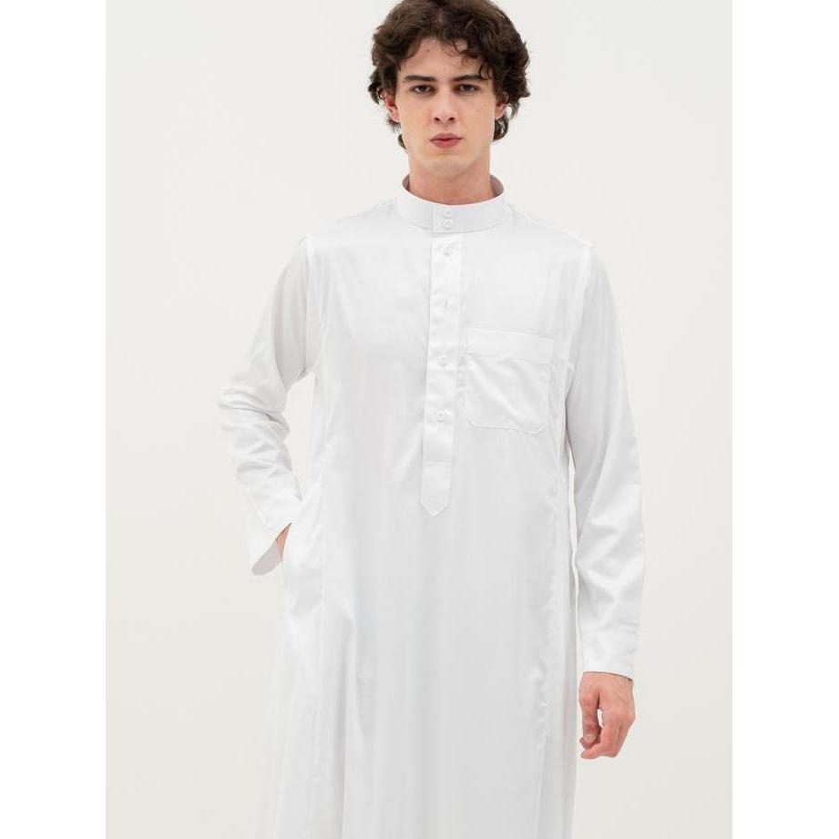 AL Haramain Jubah / Gamis Pria Anak / Remaja & Dewasa Viet Polos / Jubah AL Haramain | Putih | Hitam