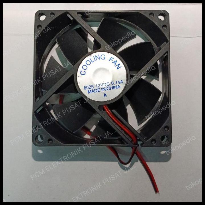TERBARU 2076 COOLING FAN KIPAS 12V 12VOLT 12 VOLT 2PIN 2 PIN 8CM 8 CM 8X8 8025 