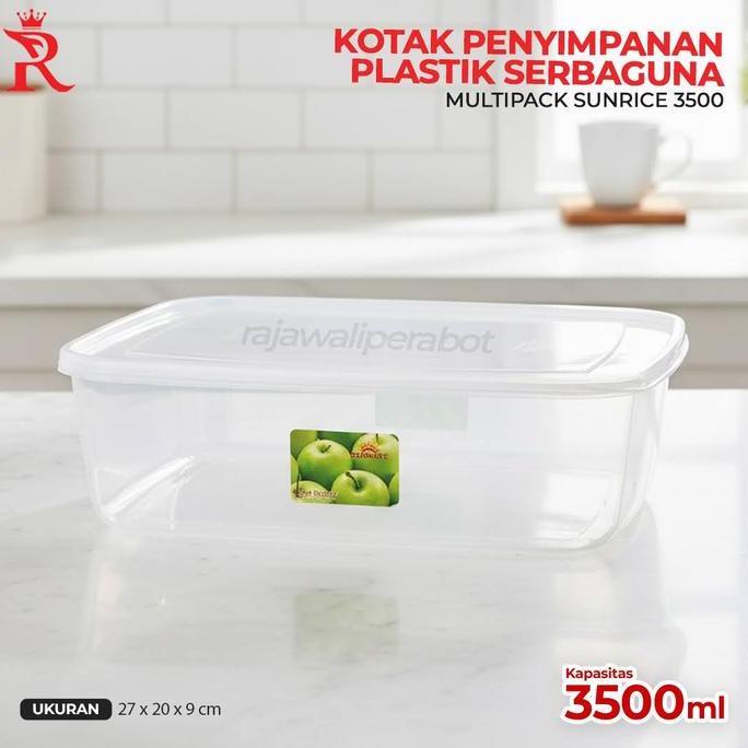 Kotak Plastik Multipack 3500ml Kotak Penyimpanan Serbaguna Sunrise