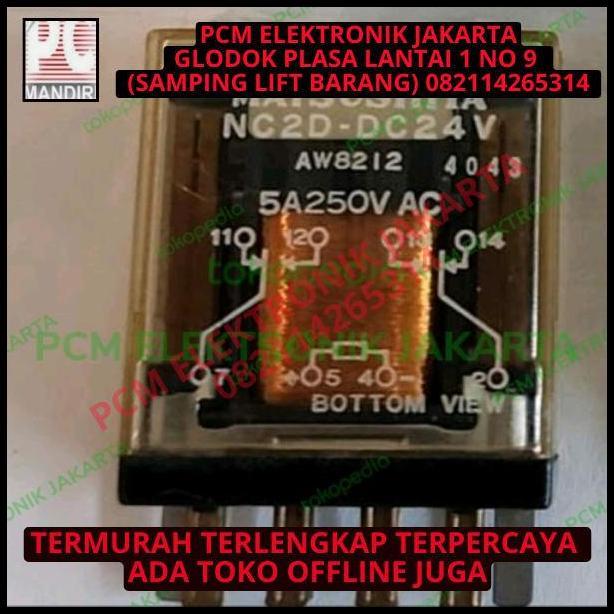 TERMURAH RELAY MATSUSHITA ASLI NC2D-JP-24VDC 24VOLT 24 VOLT DC DC24V 