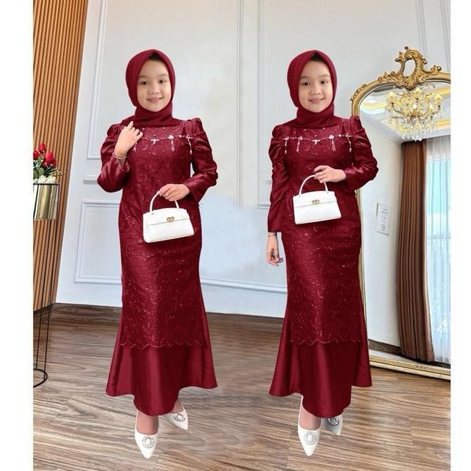 Kid Nadira 3-13Tahun Gamis Anak Perempuan Gamis Kondangan Gamis Lebaran Anak