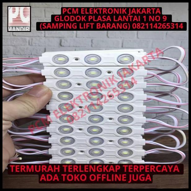 GRATIS ONGKIR LAMPU LED MODULE STRIP SAMSUNG 3 MATA WARNA PUTIH WATERPROOF 