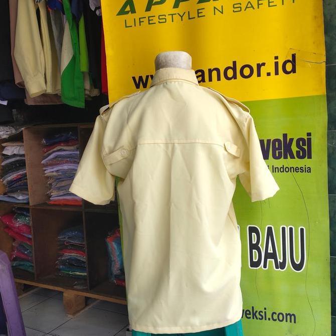 Baju seragam satpam -CREAM PDH Bahan GAIA Neo Premium (Atasan)
