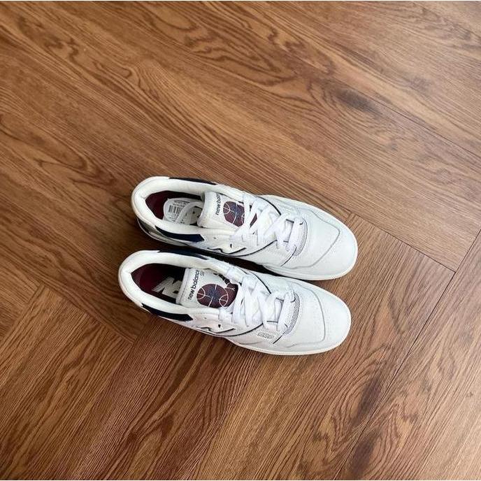 New Balance 550 White Navy Burgundy ( not Yeezy Fragment Dunk) - 100% Authentic Orinal Guaranteed