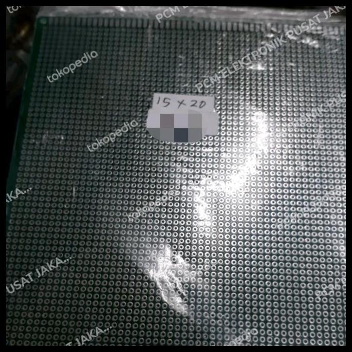 TERBARU PCB BOLONG LUBANG TITIK DOUBLE LAYER HIJAU 15X20 CM 20CM TERBESAR 