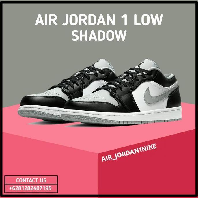 Sepatu Nike Air Jordan 1 Low "SHADOW" 100% Authentic