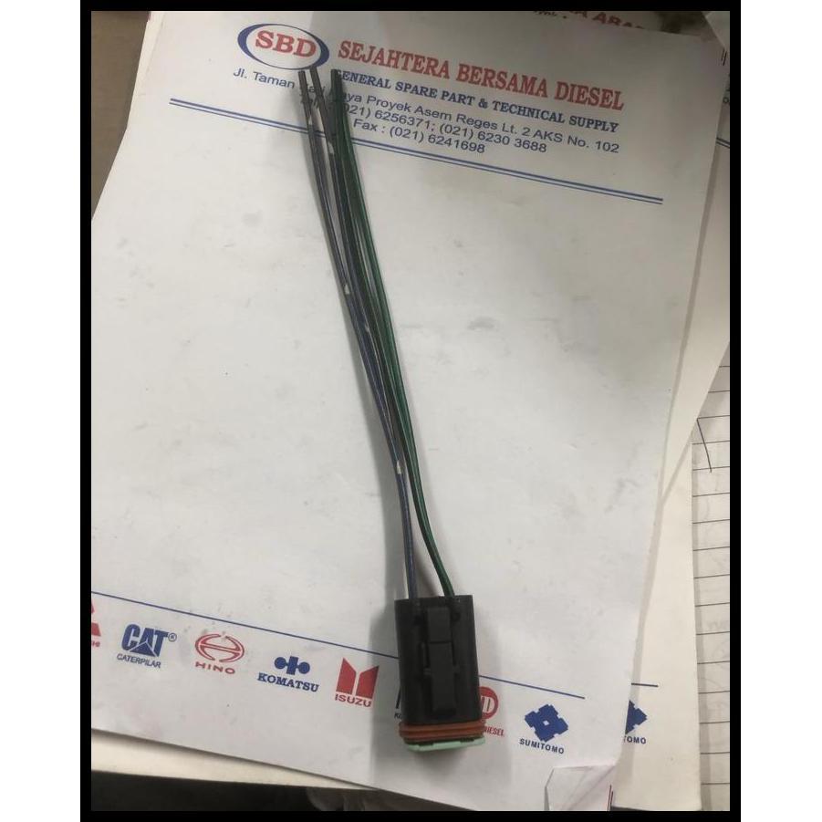 TERLARIS KONEKTOR JANTAN LUBANG 4 MOTOR GOVERNOR KOMATSU PC200-7/8 