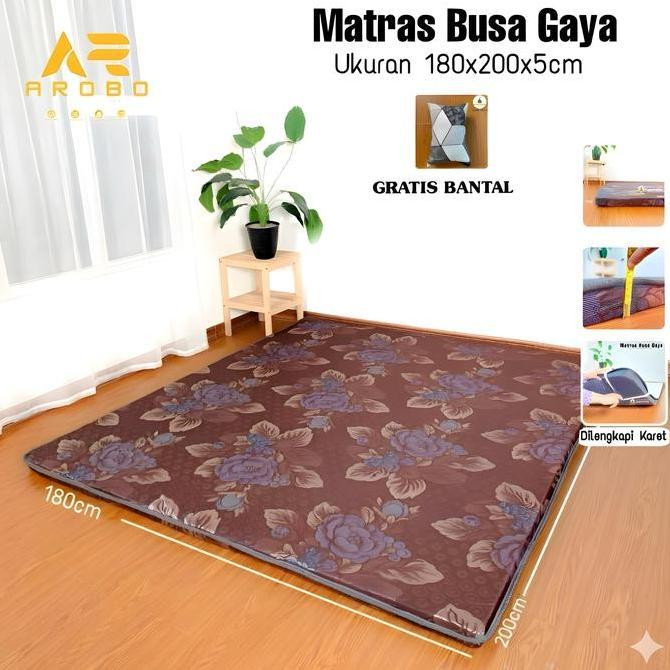 Sleep- Arobo Matras Protector Busa Gaya 180 X 200 X 5 Cm - Kain Jakat - Jahitan Super Rapih - Kualit
