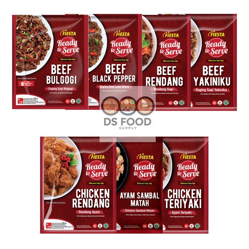 Fiesta Ready To Serve 300gr Beef Yakiniku | Beef Bulgogi | Beef Rendang | Beef balck Pepper | Chicke