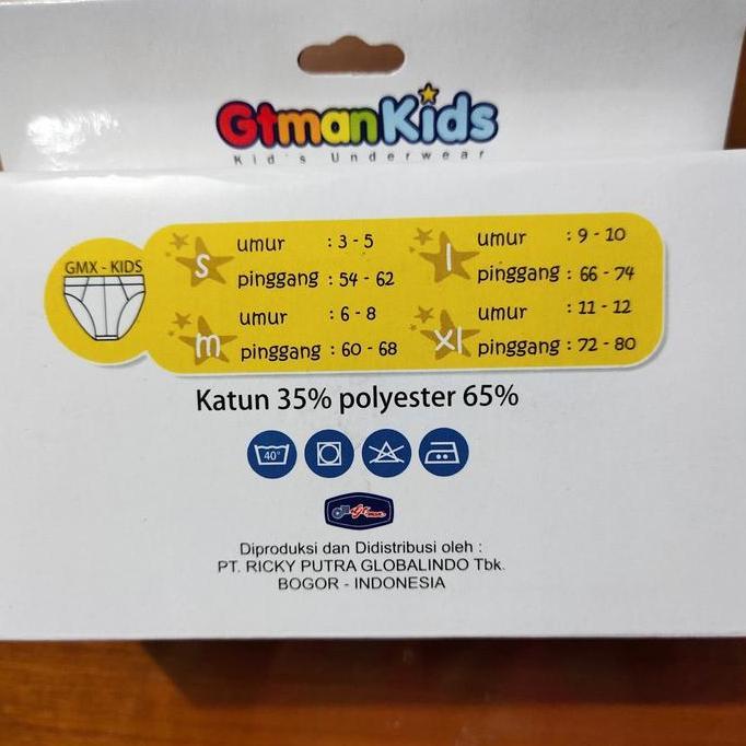 Duniaank- Celana Dalam Anak Gt Man Kids / Cd Gt Man Kids Gmx Kids / Cd Gt Kids