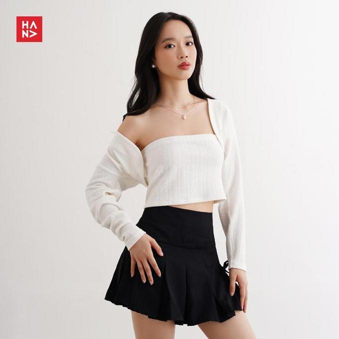 Sendtoday- Hana Fashion - Jiyeon Top Set/Atasan Set Kemben Dan Outer/ Baju Panjang Casual/ Baju Panj