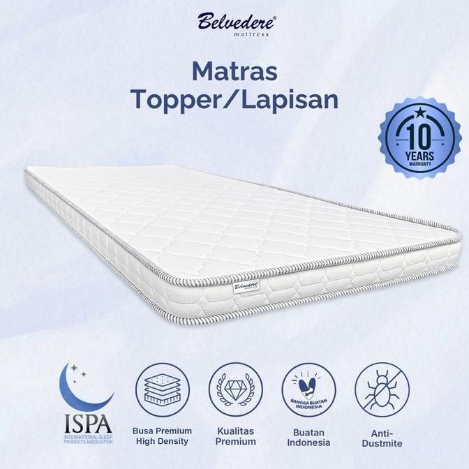 Sleep- Belvedere Matras Topper / Plushtop Foam Mattress / Lapisan Kasur  - Kasur Busa / Tebal 8Cm