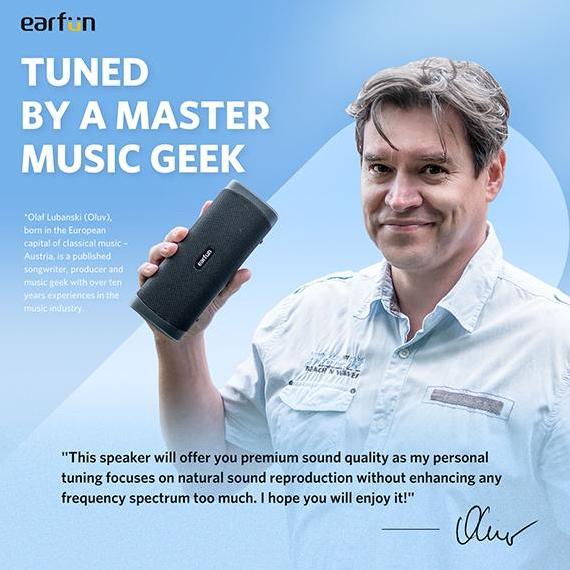 Audflow- Earfun Uboom L - Jumbobass Portable Bluetooth Speaker With Audio App Equalizer Wireless