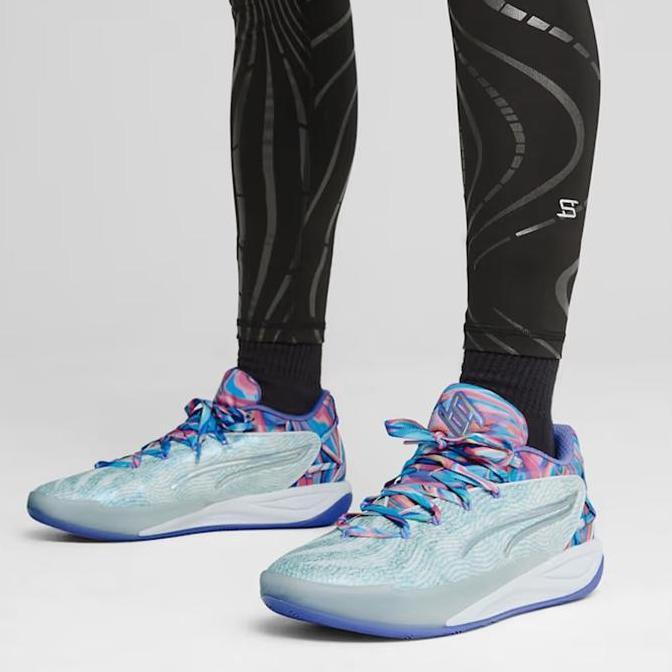 Sepatu Basket Wanita Puma Wmns Stewie 4 Prism White Light Aqua Origina