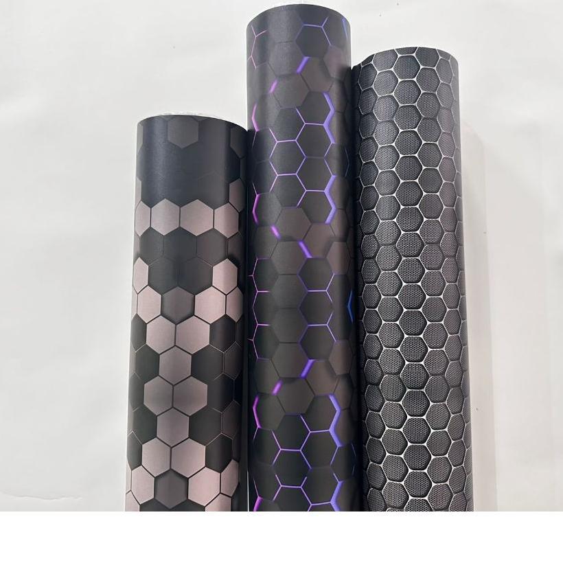 SUPER DEAL` STICKER SKOTLET KARBON HEXAGON 5D DOFF / SKOTLET STIKER MOTOR DAN MOBIL / MOTIF KEREN KE