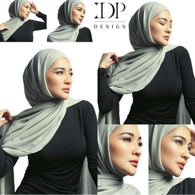 Newrilis- Pasmina Inner Idp Design Kerudung Wanita Muslim,Hijab Instan,Ceruty Rayon Hijab Kaos Panja