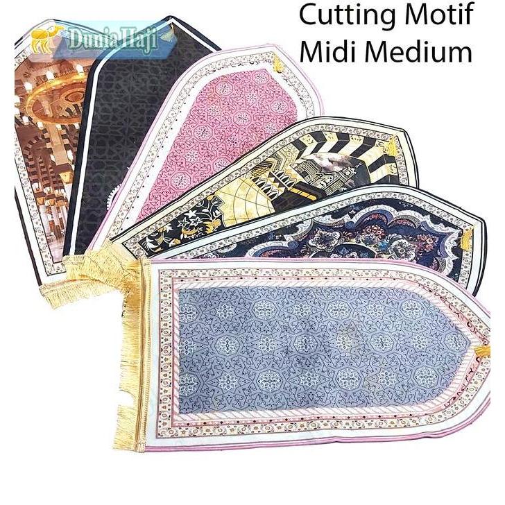 Youai- Sajadah Tanggung Kuncir Bulu 53X105Cm Anti Licin Slip Tebal Turki Midi