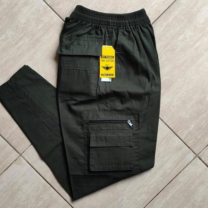 Pilihan Teratas- Celana Panjang Pria#Laki Laki#Cargo#Kantong Kantong#Pinggang Karet#Pinggang Elastis