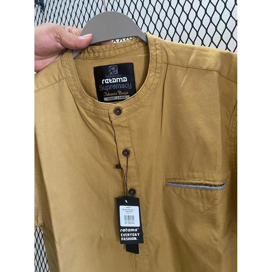 Uwouwo- Kemeja Koko Retama Premium/Terlaris/Koko Viral// Muslim Panjang Pria Tebal Dewasa Katun Baju