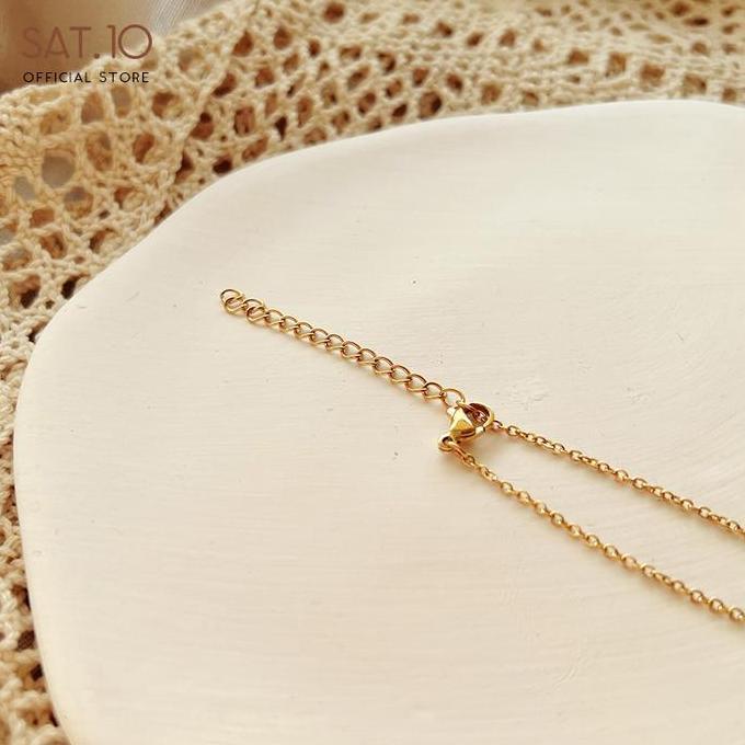 Yxcx- Sat.10 Kalung Rantai Liontin Kupu-Kupu Dan 26 Huruf Warna Emas Gold Dan Rose Gold Titanium Sta