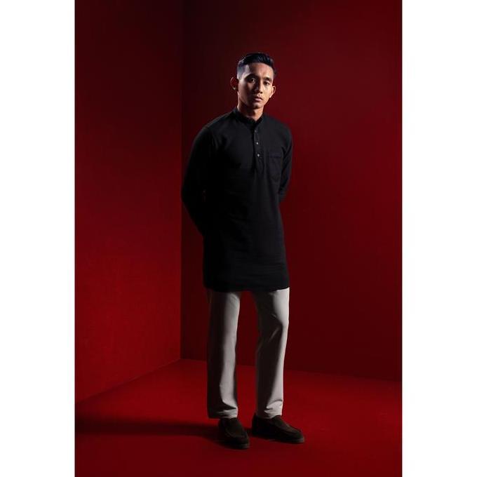 LARUSSO x RIZKY RIDHO - Koko Kurta Organic Cotton Changi - Jet Black (TERBAIK) (TERBARU) (TERMURAH)