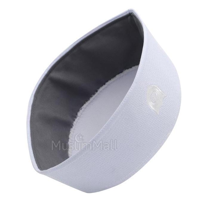 Uwouwo- Peci Malaysia Putih Polos Songkok Kopiah Putih Super Original The Kufi