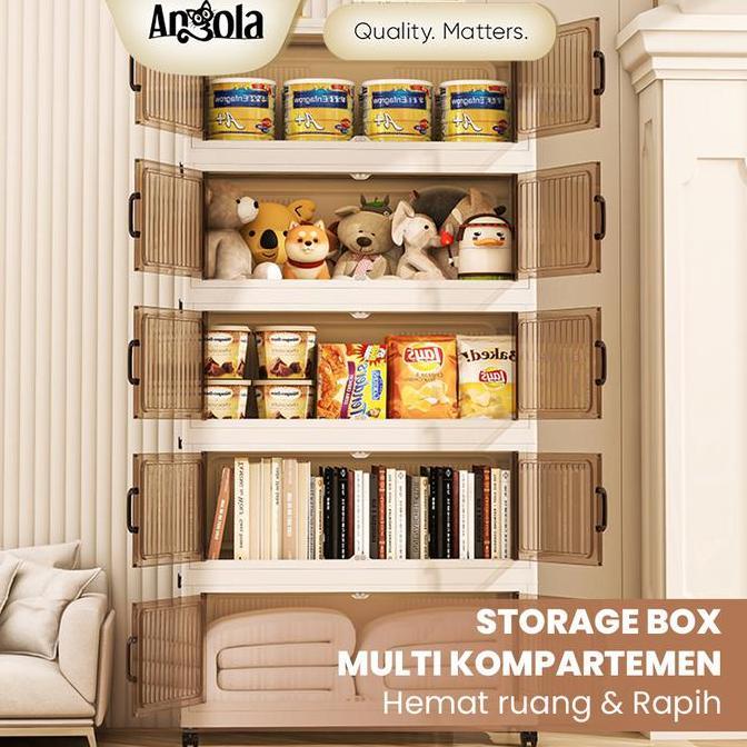 J2_Tasya - Tp Angola Kotak Penyimpanan Angola Box Lipat Organizer Kontainer Untuk Mainan, Tas Kecil,