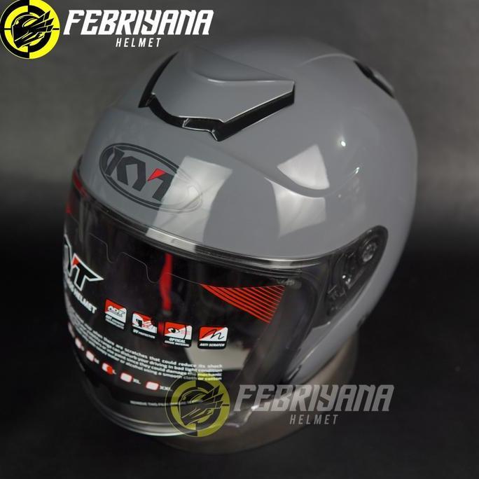 '' HELM KYT KYOTO SOLID GORILA GREY GLOSSY HALLFACE KYT KYOTO MOTORCYCLE KYT  KYOTO *
