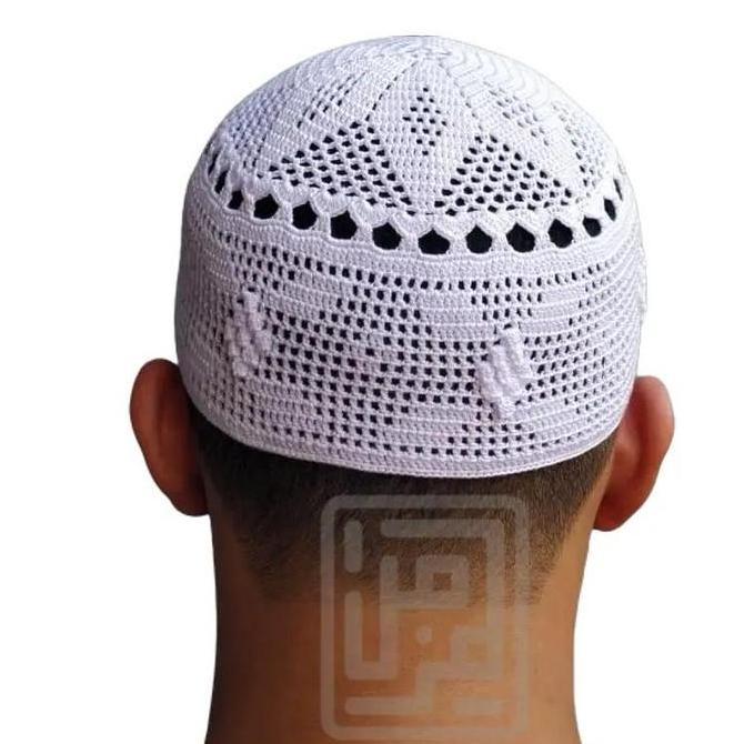 Uwouwo- Peci Rajut Madinah Al Muzzammil Motif#3 Dewasa Haji Muslim Kopiah Dewasa