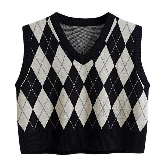 Fwbgy- [ Redpink ] Rompi Baju Outter Mix Match Outfit Vest Casual Street Women Modern Kekinian Korea