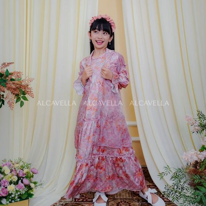Zafeera Kids Dress Premium Gamis Elegan Mewah - ALCAVELLA (TERBAIK) (TERBARU) (TERMURAH)