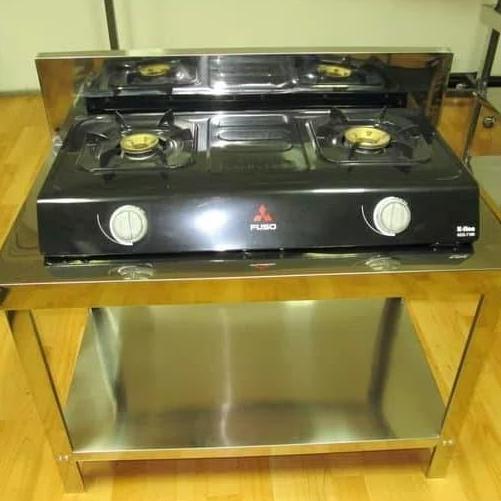 Thebest- Meja Kompor Stainless Stell Serbaguna Merk Metalco MT2