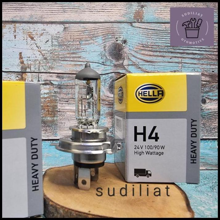 TERBARU BOHLAM LAMPU HALOGEN HELLA H4 24V 100/90W UNTUK TRUK & BUS - ORIGINAL !!