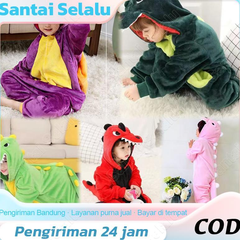 Baju Kostum Onesie Kigurumi Piyama Karakter Pakaian Dinosaurus Anak-anak