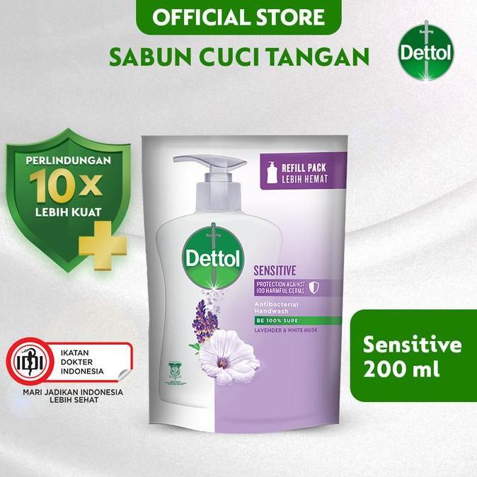 Dettol Sabun Cuci Tangan Sensitive 200ml (TERBAIK) (TERBARU) (TERMURAH)
