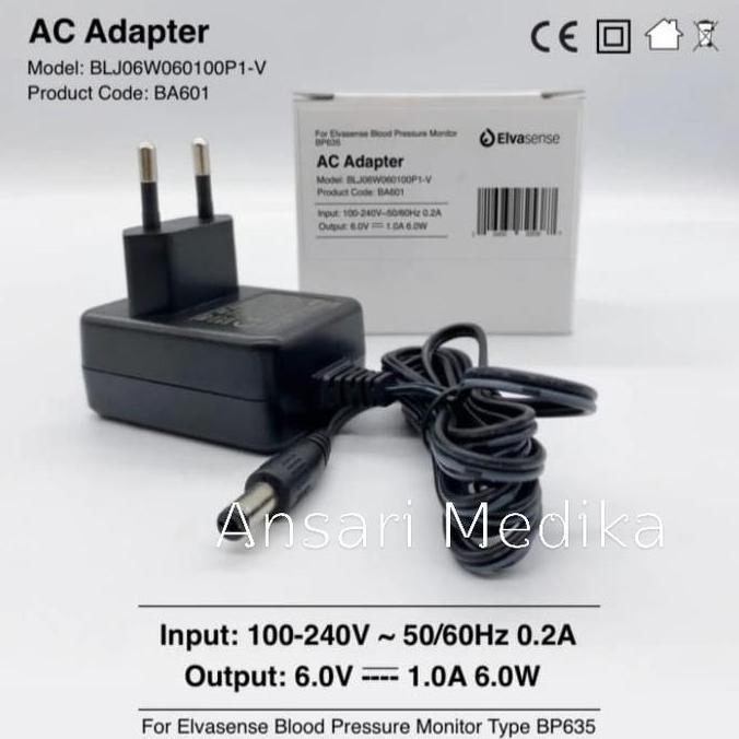 Baru Adaptor Elvasense Ba601 A - Adaptor Tensimeter Elvasene Bp635 Ac Adapter Elvasense Adaptor